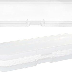 Clear Polypropylene Storage Containers Box with Hinged Lid for Pencils, Pens,Acc